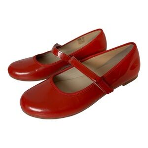 Elephantito Red Patent Leather Mary Jane Flat Youth Girls Shoes Size US 2